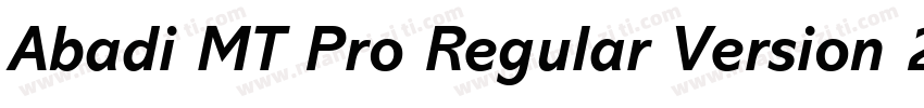 Abadi MT Pro Regular Version 2000字体转换
